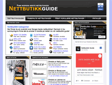 Tablet Screenshot of nettbutikkguide.com